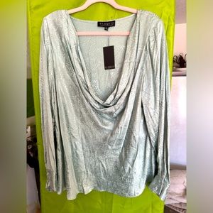 Deep Scoop-neck Blouse